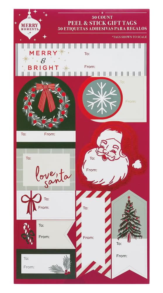 Merry Moments Classic Christmas Peel & Stick Gift Tags (50 ct)
