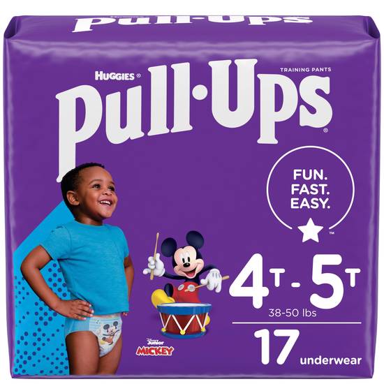 Pull-Ups Boys' Potty Training Pants Size 6, 4T-5T, 17 CT