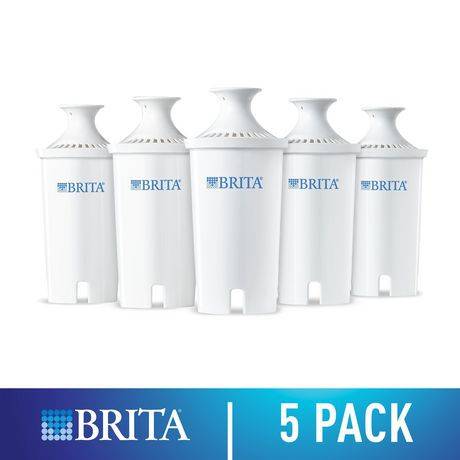 Filtre de rechange britamd format économique (5 filtres) - brita water filter pitcher advanced replacement filters, 5 count (5 filters)