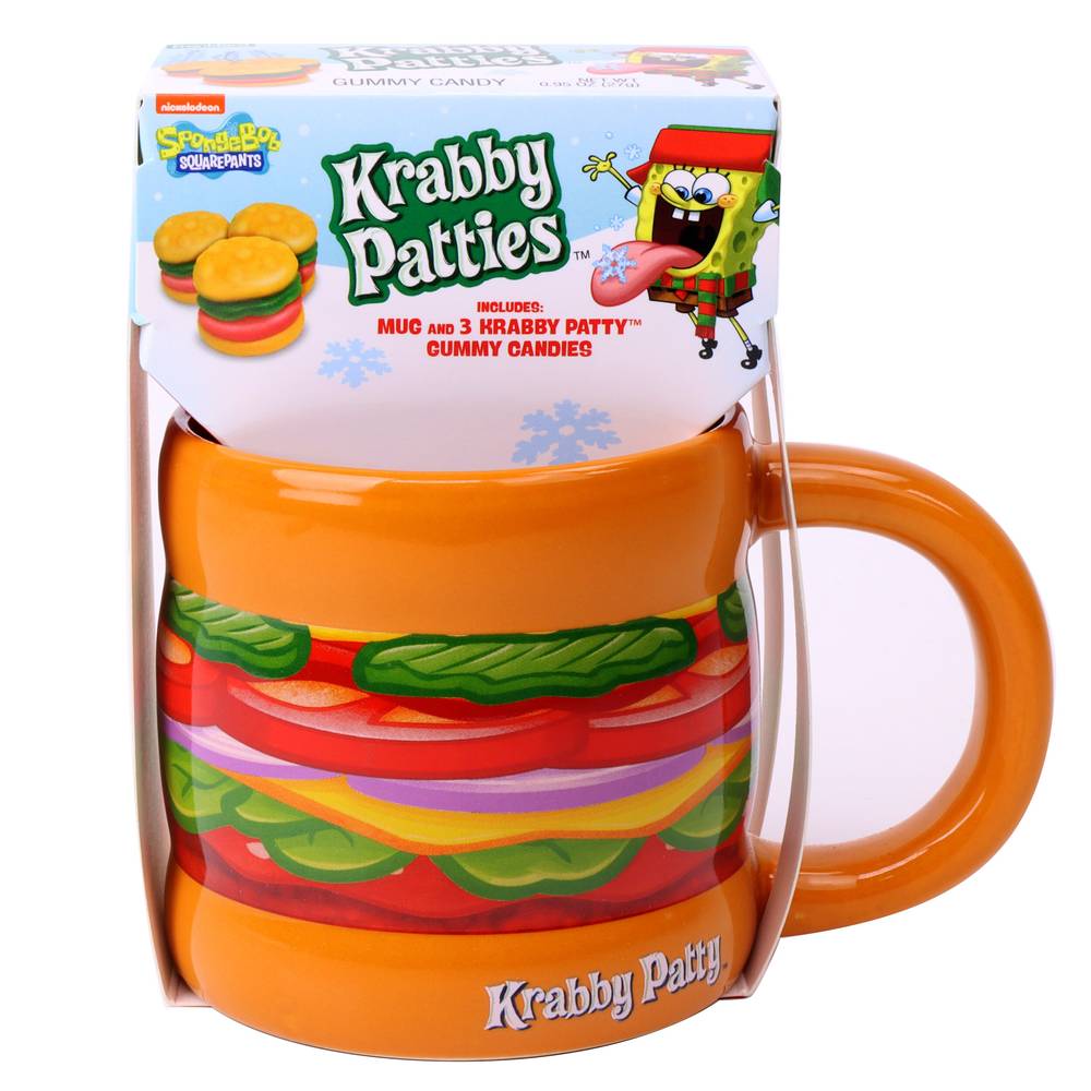 Krabby Patty Mug With Krabby Patty Gummy Candy, 1 Ct, 0.95 Oz