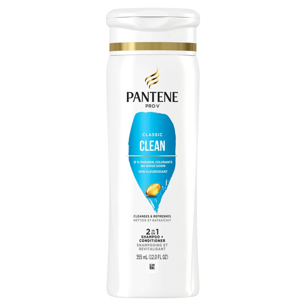 Pantene Pro-V Classic Clean 2-in-1 Shampoo & Conditioner, 12 OZ