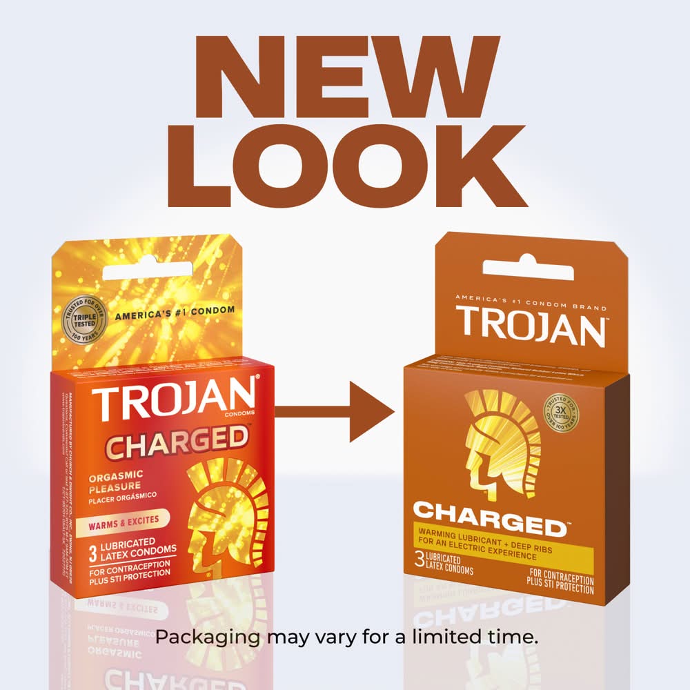 Trojan Charged Organic Pleasure Latex Condoms  Daily Health Support You  Can Rely On | Condoms | Uber Eats