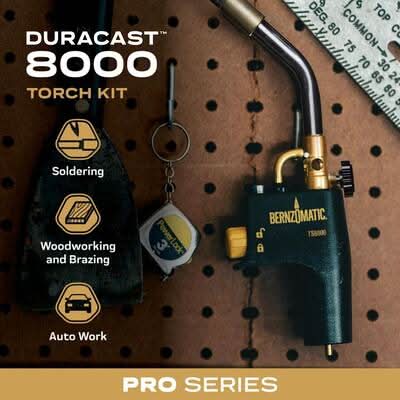 Bernzomatic Duracast 8000 Torch Kit With 14.1 Oz. Map-Pro Cylinder