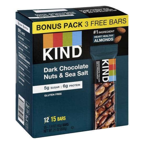 Kind Dark Chocolate Nuts & Sea Salt Bars (15 ct)