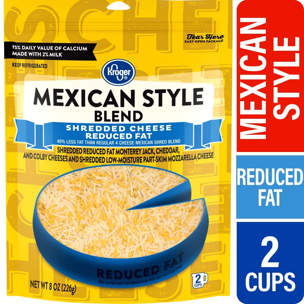 Kroger Reduced Fat Shredded Cheese, Mexican Style (8 oz)