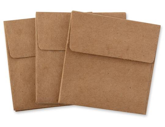 Recollections Blank Envelopes, 3.25" X 3.25", Kraft (20 ct)