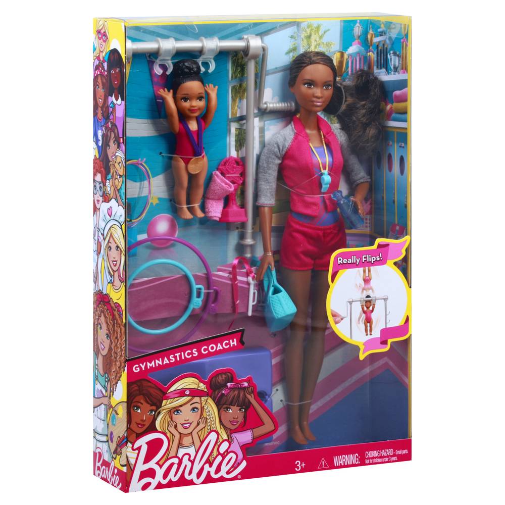 Barbie Gymnastics Playset With Coach Doll Small Gymnast Doll Delivery Near Me Order Online Uber Eats