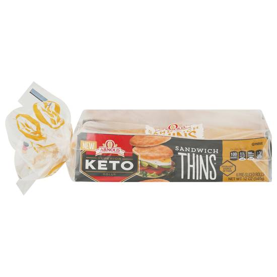 Arnold Keto Superior Rolls Sandwich Thins (6 ct)