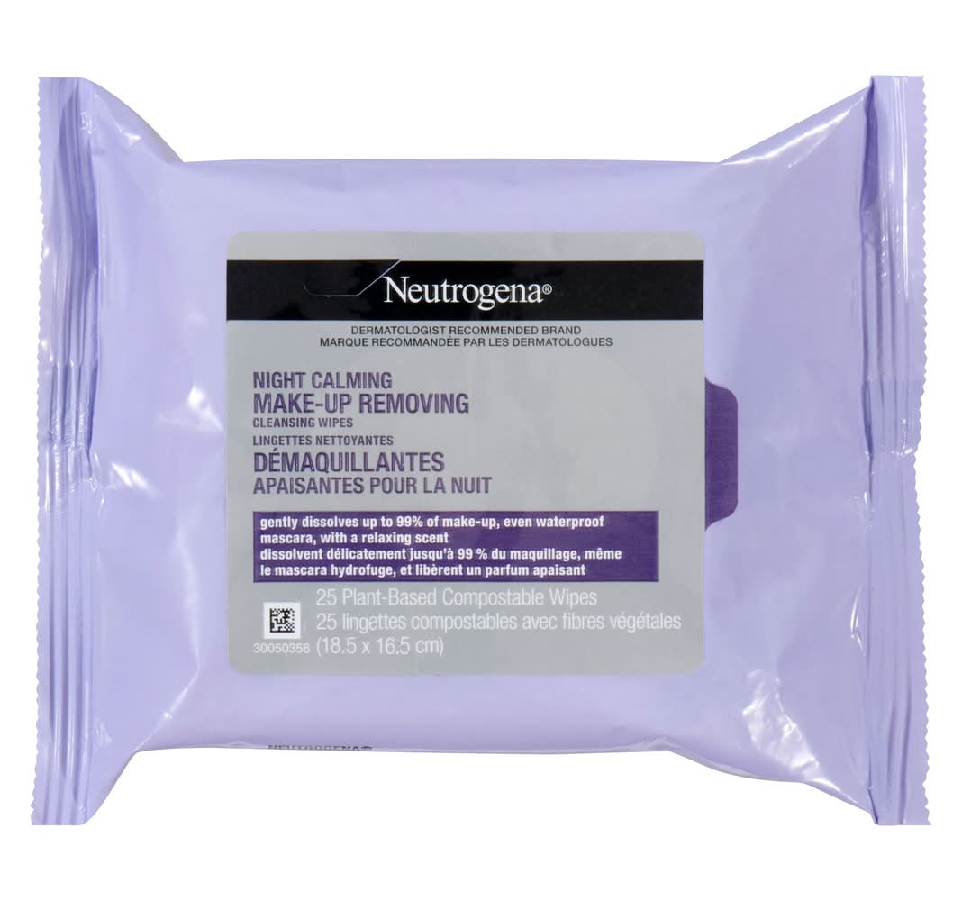 Neutrogena Make-Up Removing Cleansing Wipes, Night Calming, 25 Count (200 g)