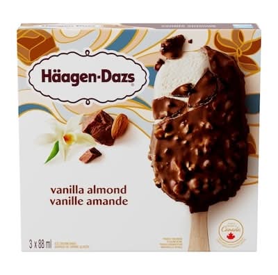 Häagen-dazs barres de crème glacée - ice cream bars (3 pièces) (vanille-amande)