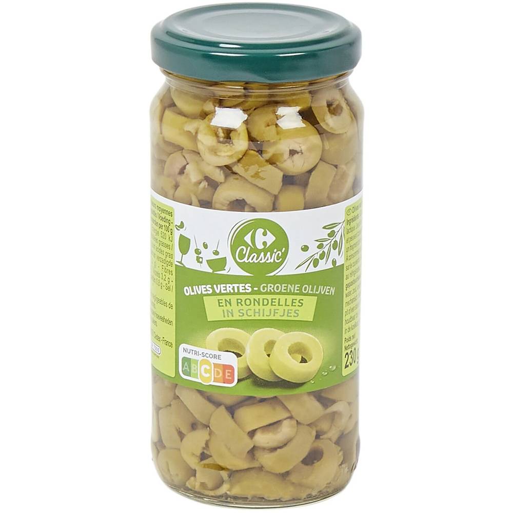 Carrefour - Olives vertes en rondelles (110g)