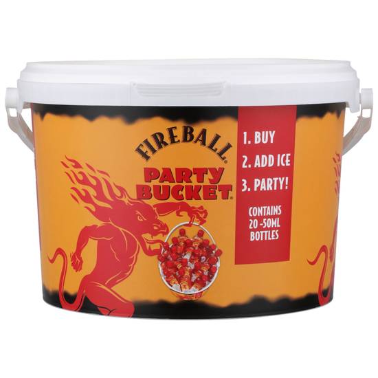 Fireball Malt 33 Proof Whiskey Party Bucket (20 pack, 50 ml) (cinnamon)