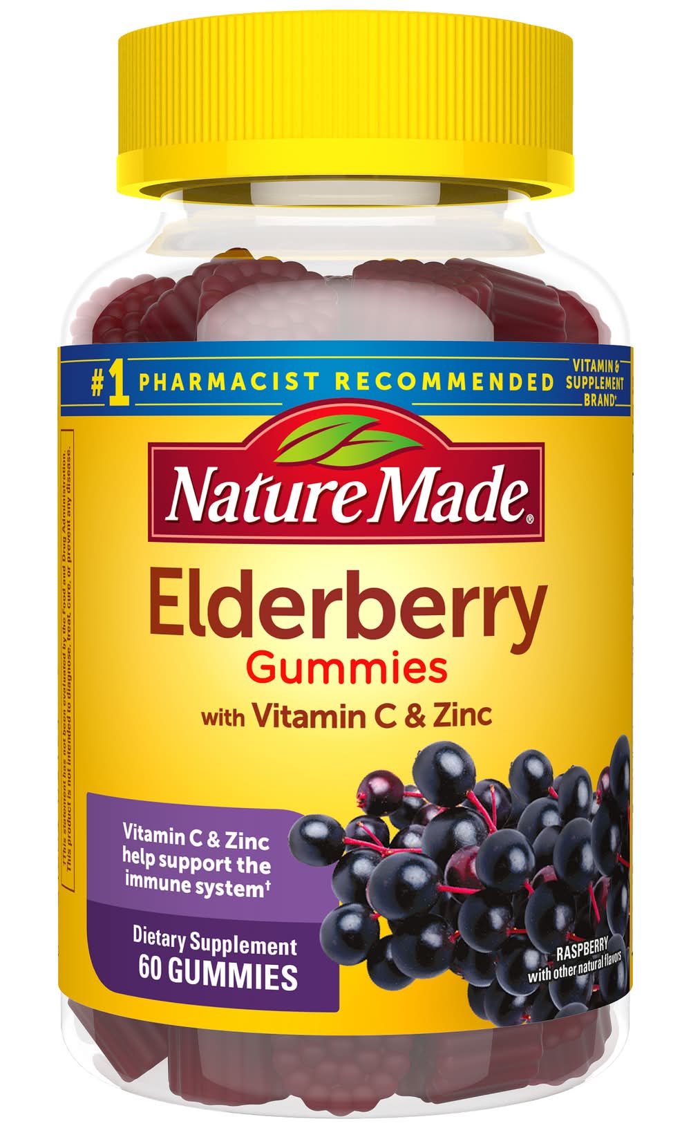 Nature Made Elderberry Gummies 100 mg (0.9 lbs, 60 ct)