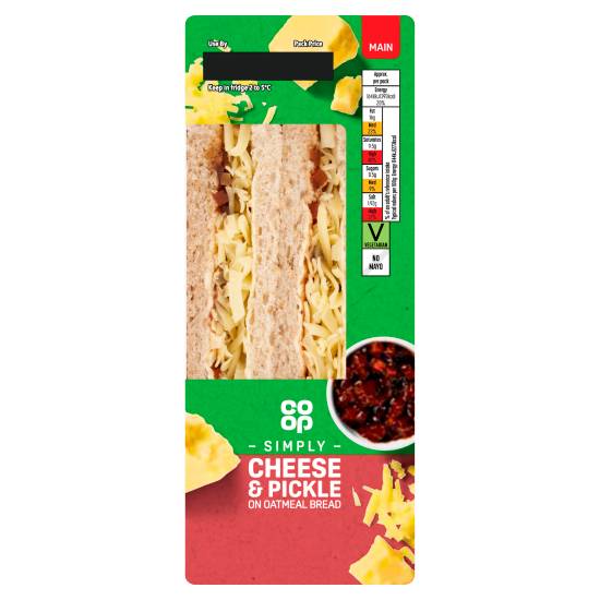 Co-Op Simply Cheese & Pickle on Oatmeal Bread