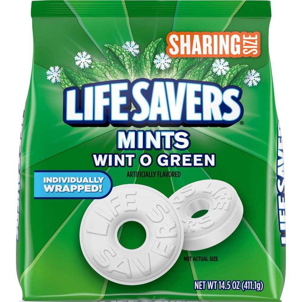 Life Savers Wint-O-Green Breath Mints Hard Candy, Sharing Size, 14.5 oz Bag