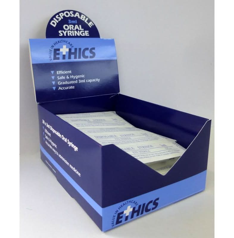 Ethics Oral Syringe 3ml - Sold as Single Unit