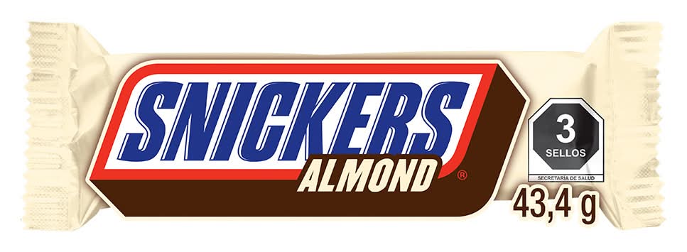 Snickers · Chocolate de leche, caramelo-almendras-nougat (43 g)