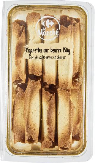 Biscuits cigarettes pur beurre CARREFOUR LE MARCHE - la barquette de 150g