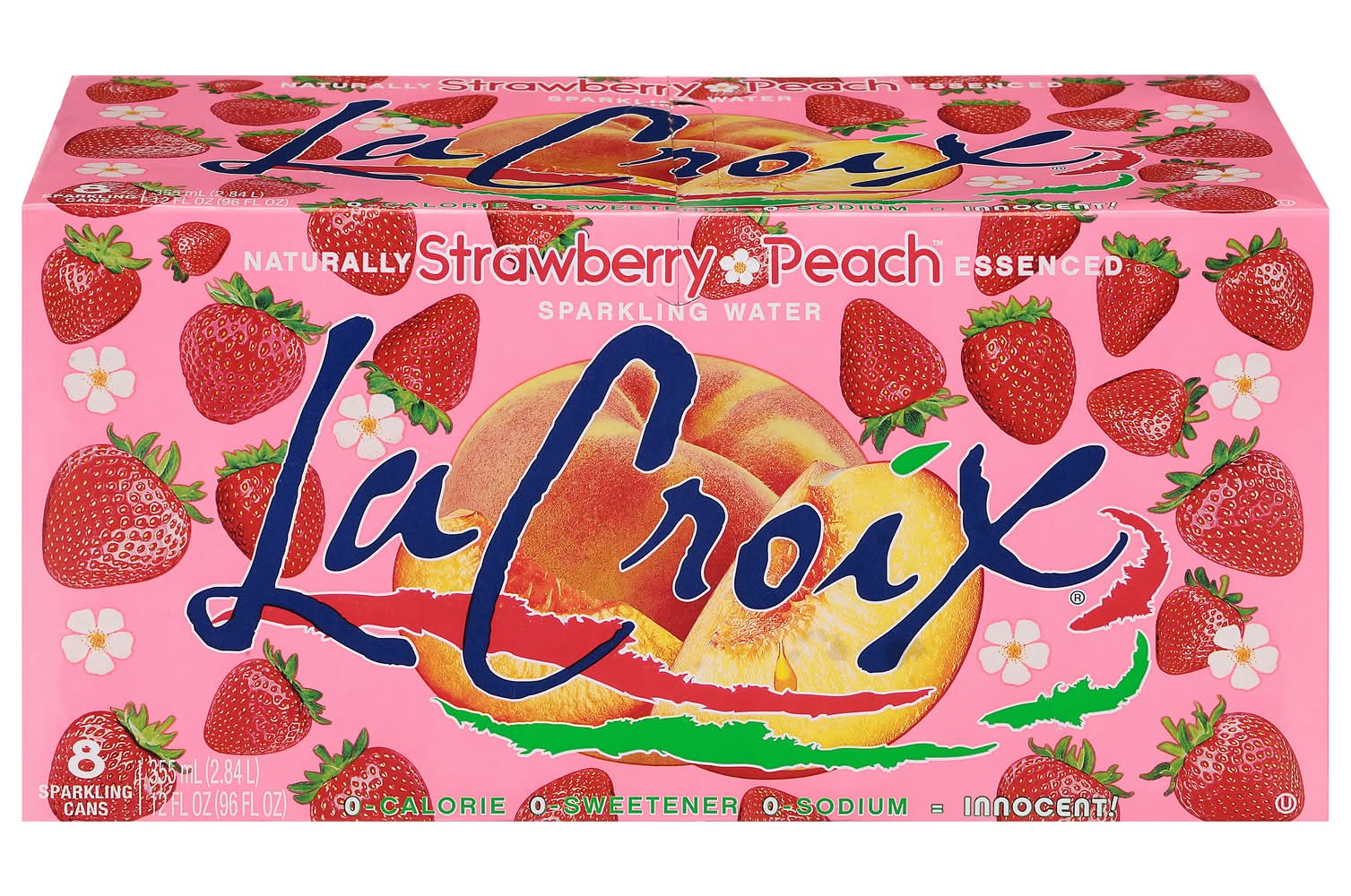 LaCroix Sparkling Water, Strawberry-Peach (8 x 12 fl oz)