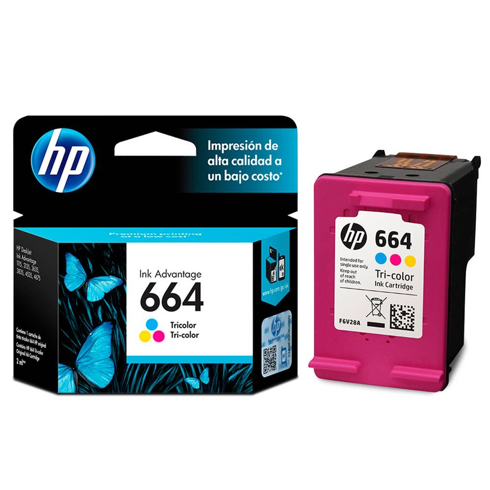 HP · Cartucho ink advantage tricolor 664