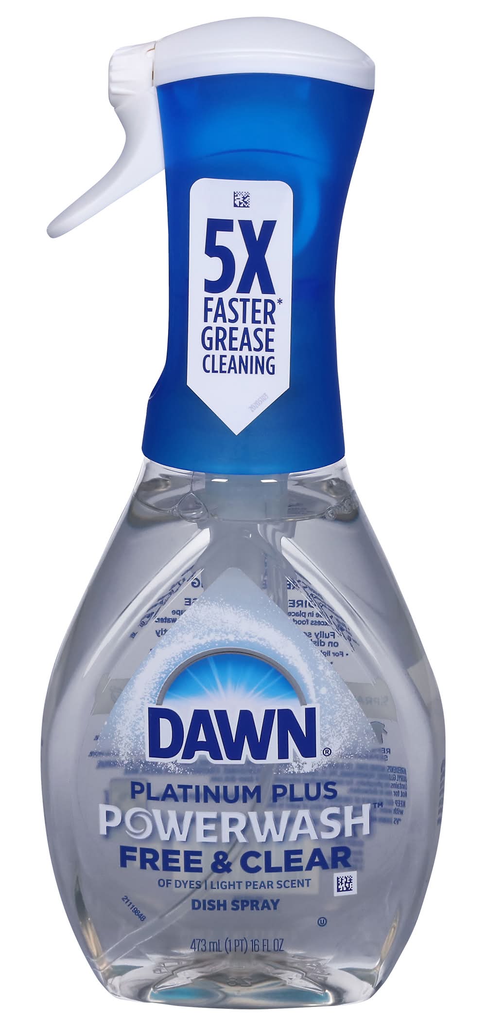 Dawn Platinum Plus Powerwash Free & Clear Dish Spray, Light Pear (16 fl oz)