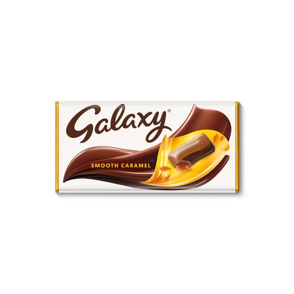 Galaxy Caramel, Smooth Milk Chocolate Block Bar Vegetarian (135g)