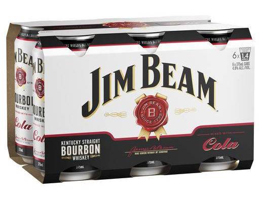 Jim Beam & Cola 375ml (6 Pack)