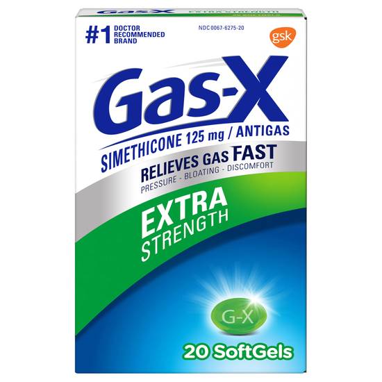 Gas-X Extra Strength Simethicone 125 mg Antigas Softgels (20 ct)