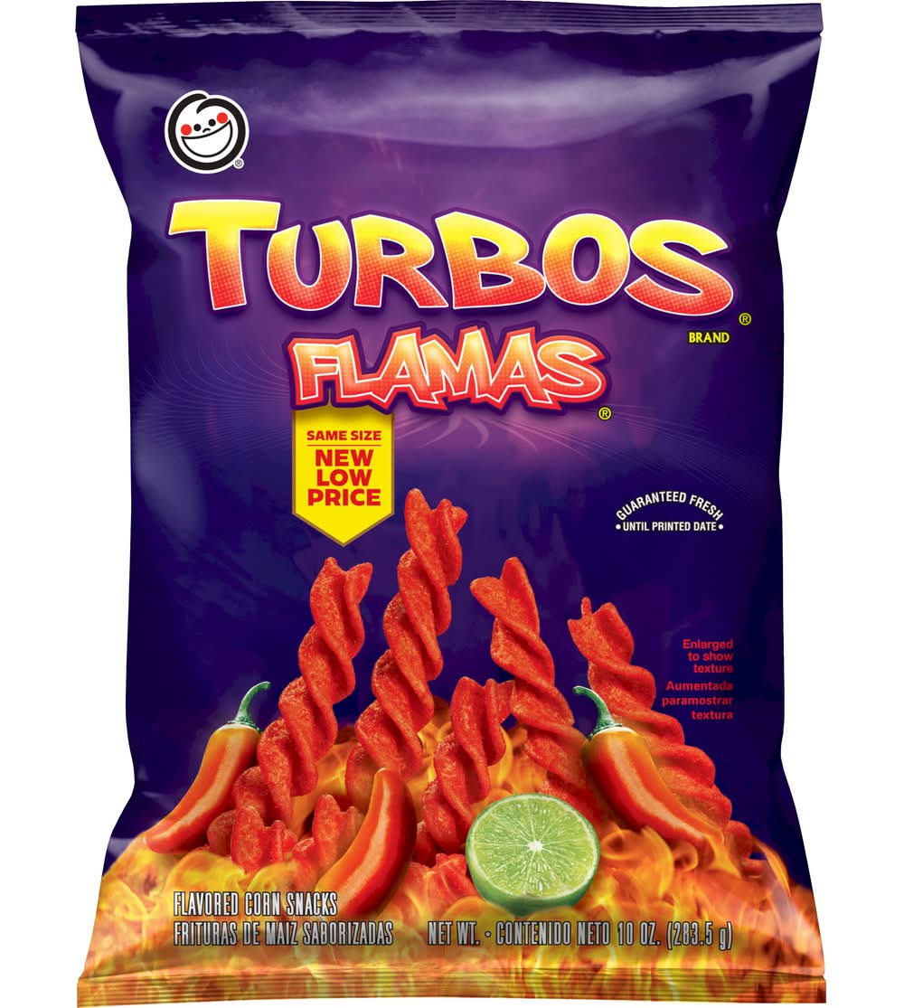 Turbos Corn Snacks, Flamas (10 oz)