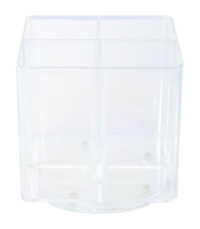4-Compartment Glitter Beauty Spinner 4.5in x 4.6in Rainbow