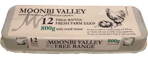 Moonbi Valley Free Range Eggs (800g)