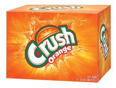 Crush boisson gazeuse (orange) (12ct,355ml) - soft drink (orange) (12 ct, 355 ml)