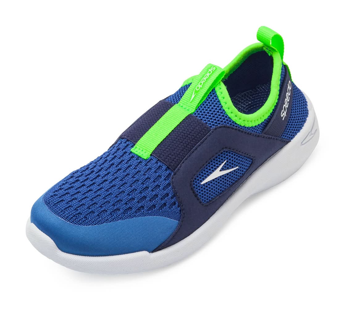 Speedo Junior Pull on Water Shoes, M, Picton Blue-Navy