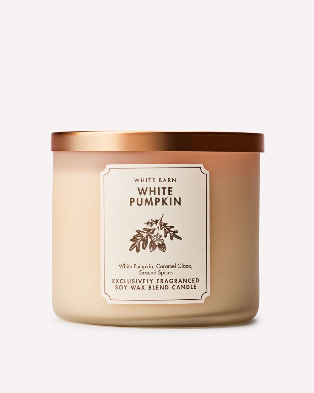 Bath & Body Works White Barn 3 Wick Candle, White Pumpkin (14.5 oz)