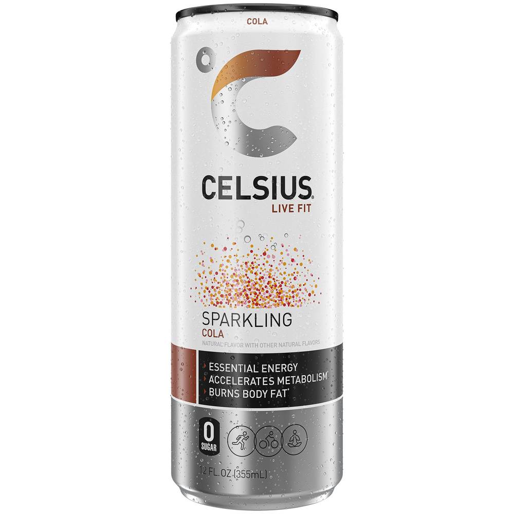 Celsius Live Fit Sparkling Energy Drink, Cola (12 x 12 fl oz)