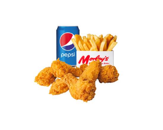 7) 6Pcs Spicy Wings Meal