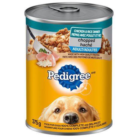 Pedigree nourriture humide pedigreemd repas haché avec poulet et riz 375 g (375g, nourriture pour chien) - wet chopped ground dinner chicken & rice dinner (375g, wet dog food)