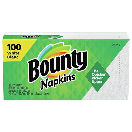 Bounty White Paper Napkins (100 ct)