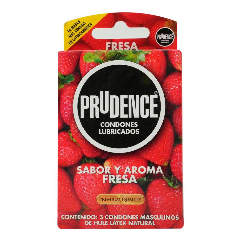 Prudence preservativo sabor y aroma fresa (3 piezas)