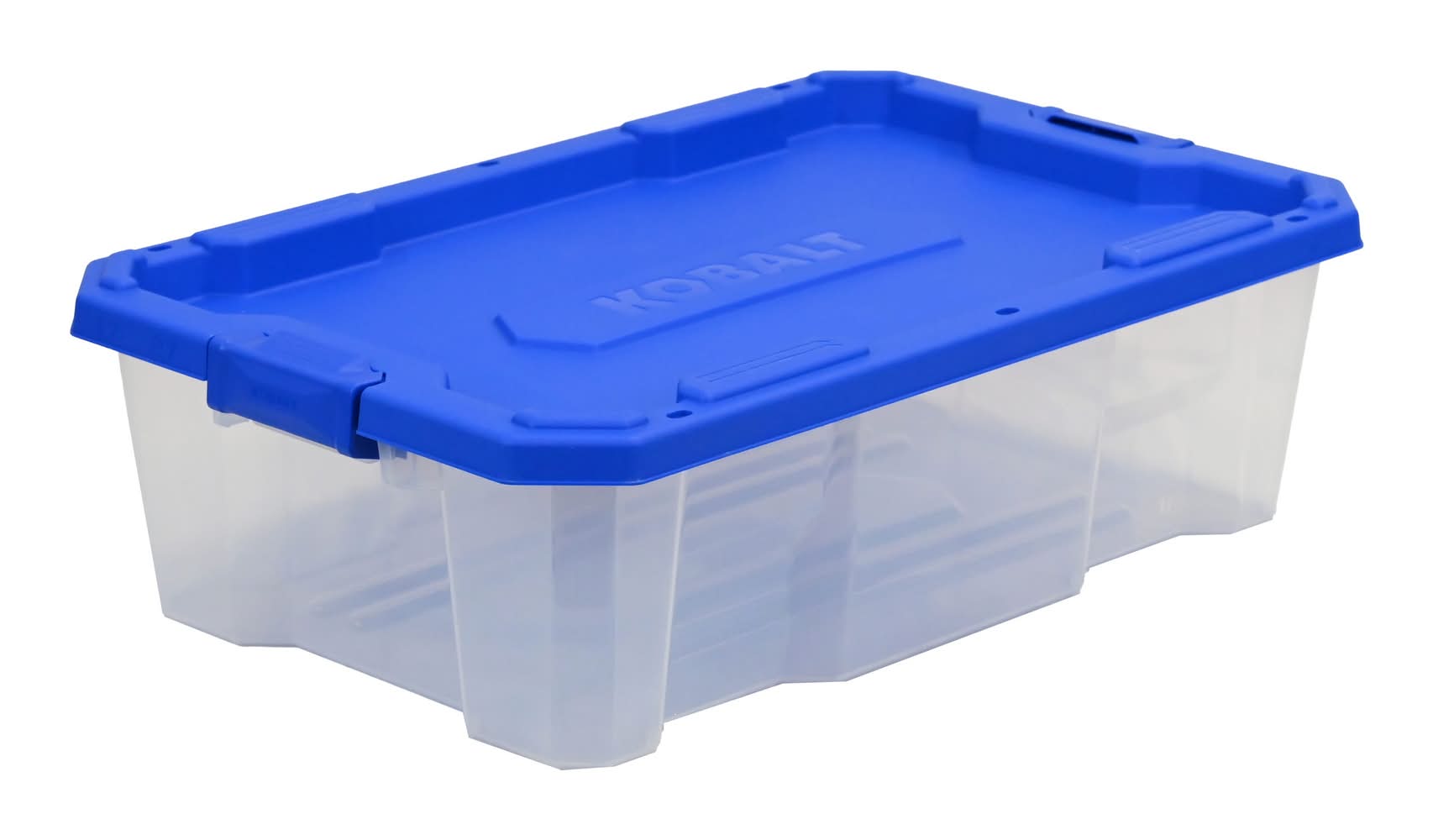 Kobalt Medium 17 -Gallons ( 68 -Quarts ) Clear Heavy Duty Stackable Tote with Latching Lid