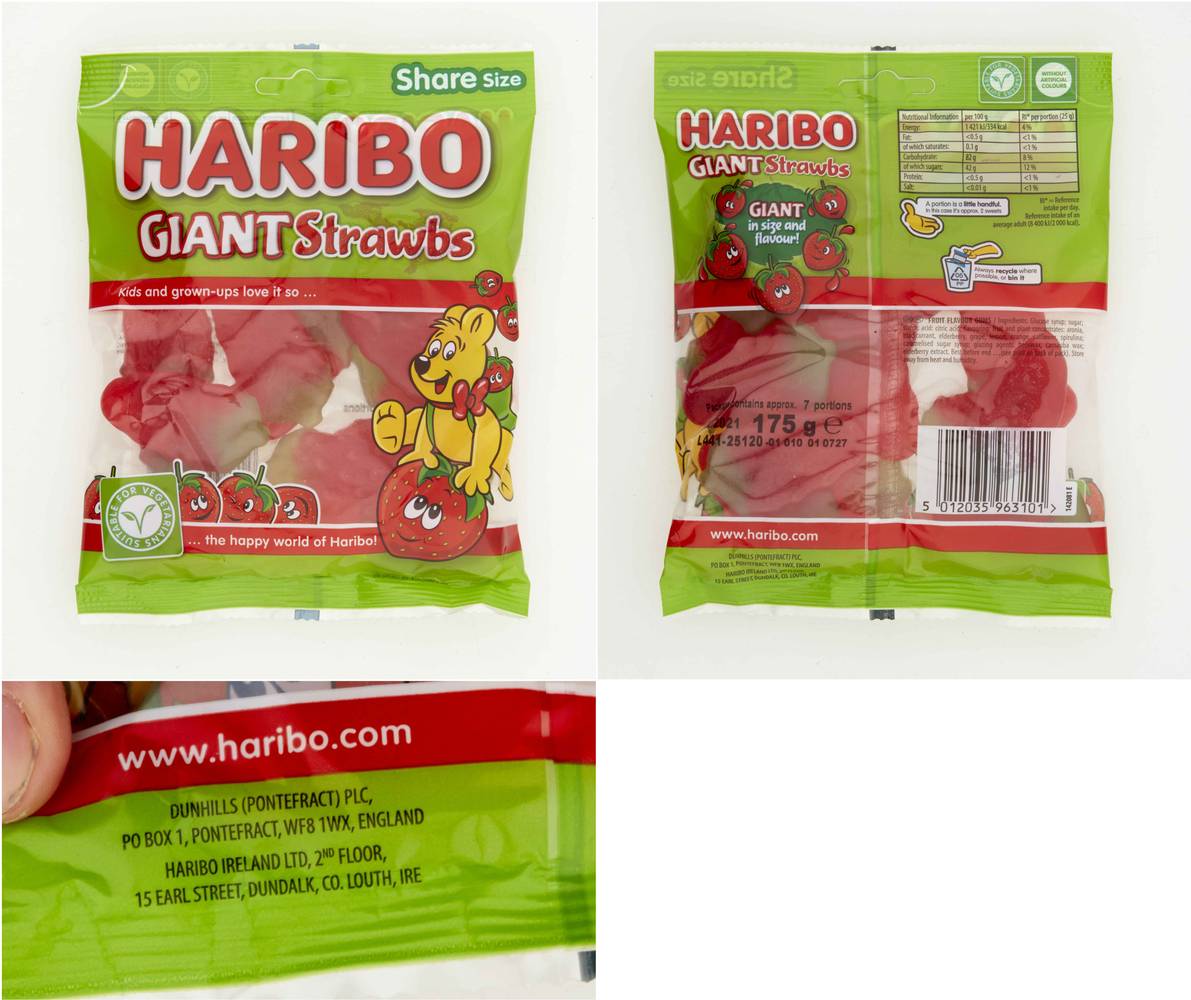 Haribo Giant Strawbs Bag