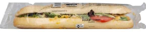 Monoprix Baguette Poulet, Curry, Crudites L'Unite, 230G