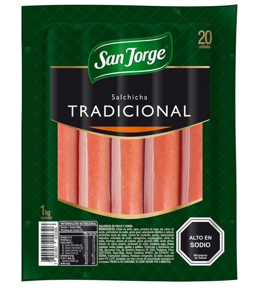 San Jorge · Salchicha tradicional - Pollo-Cerdo (20 un)