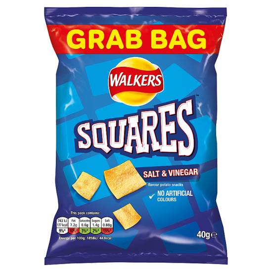 Squares Salt & Vinegar Snacks Walkers Salt & Vinegar Snacks