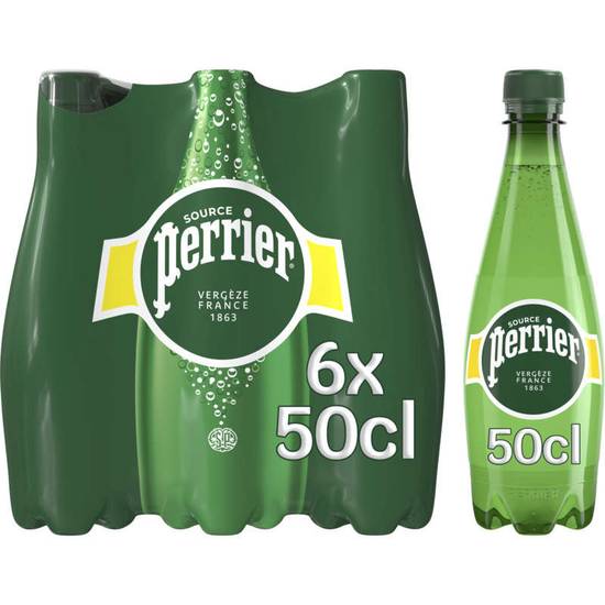 PERRIER - Eau minérale naturelle gazeuse - 6X50cl