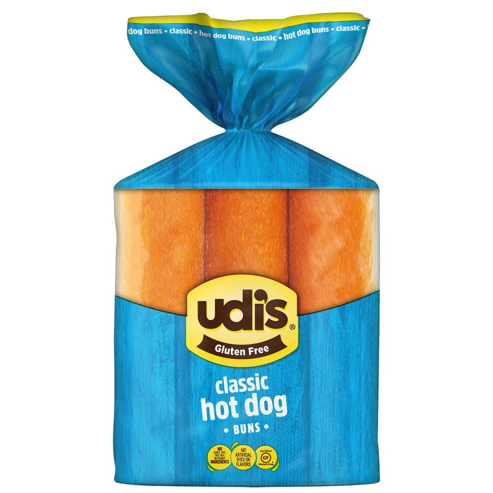 Udi's Gluten Free Soft & Delicious Classic Hot Dog Buns (14.3 oz)