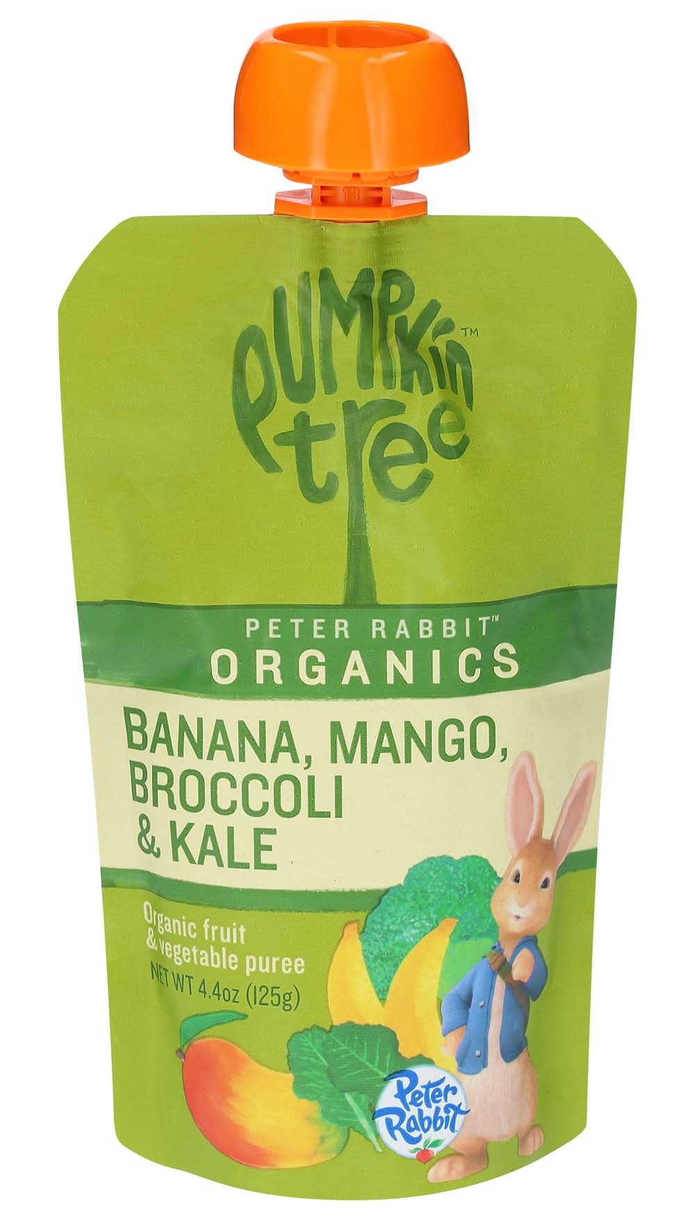 Pumpkin Tree Peter Rabbit Organic Baby Food, Mango, Broccoli & Kale (4.4 oz)