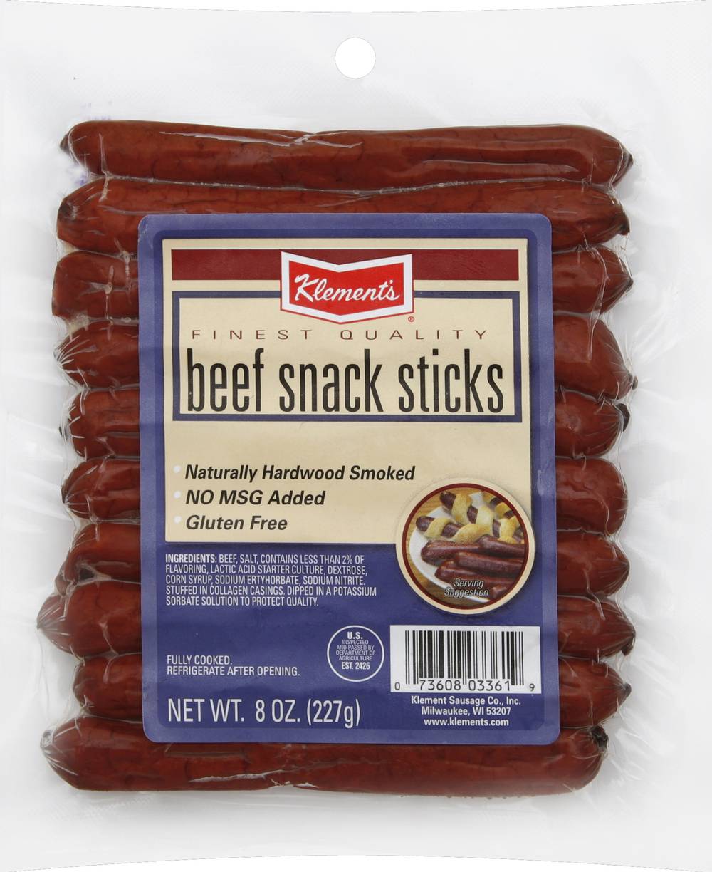 Klement's Beef Snack Sticks (8 oz)