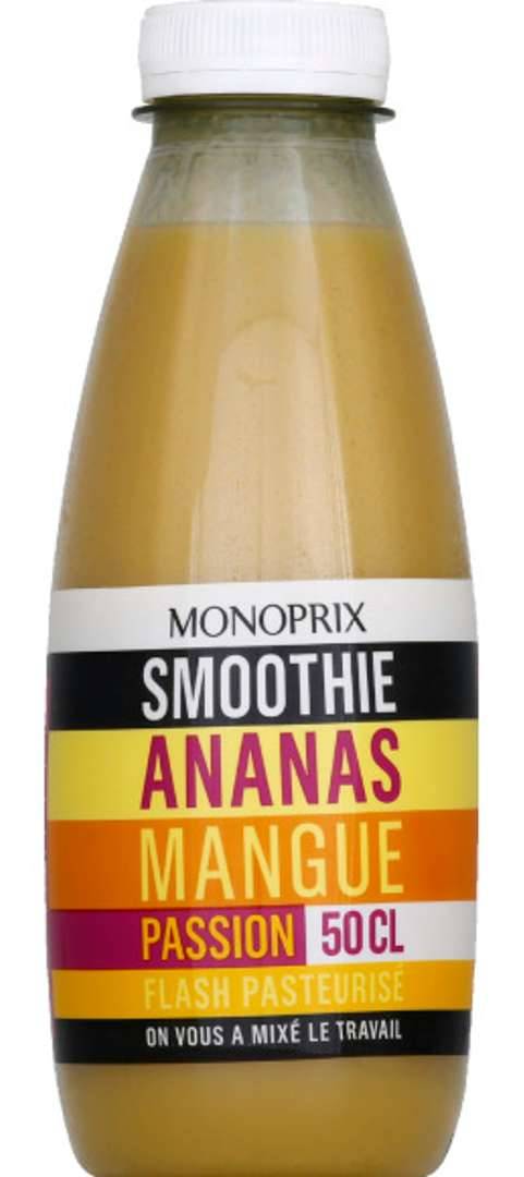 Monoprix - Smoothie, ananas - mangue - passion (500ml)