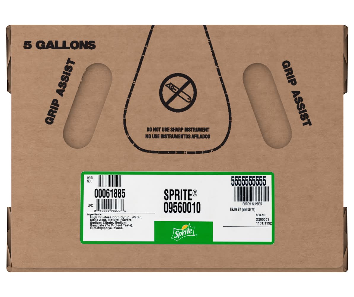 Sprite Flavored Soda, Lemon-Lime (5 gal)